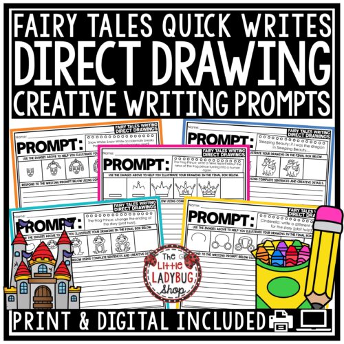 Fairy Tales Direct Drawing Writing Prompts 3rd 4th Grade