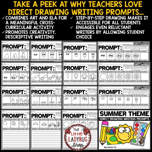 May June Summer Direct Drawing Writing Prompts 3rd 4th Grade