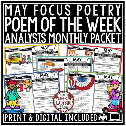 May End of Year Poem of the Week upper elementary
