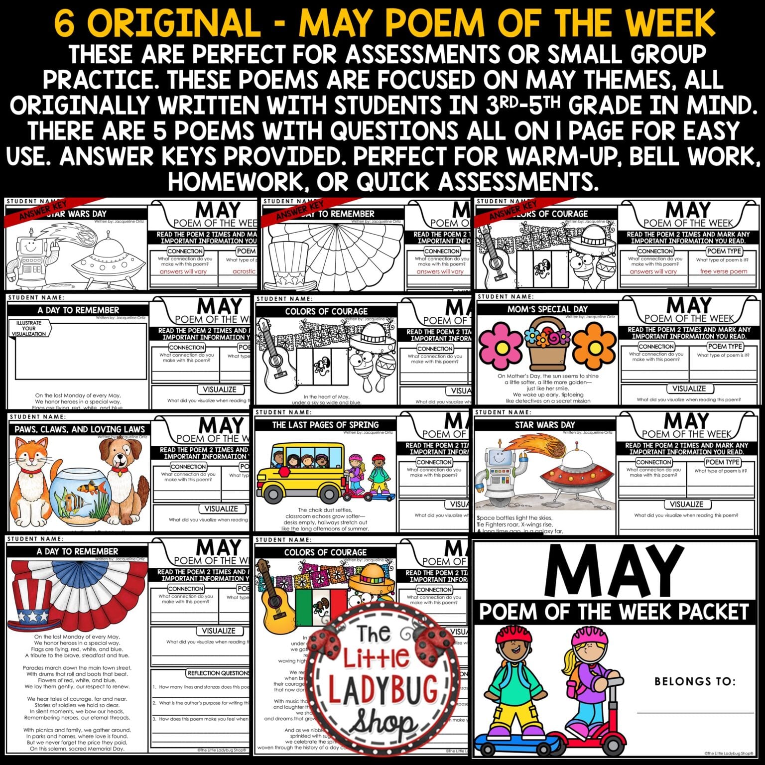 May End of Year Poem of the Week - The Little Ladybug Shop