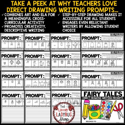 Fairy Tales Direct Drawing Writing Prompts 3rd 4th Grade
