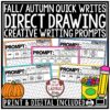 October Fall Direct Drawing Writing Prompts 3rd 4th Grade