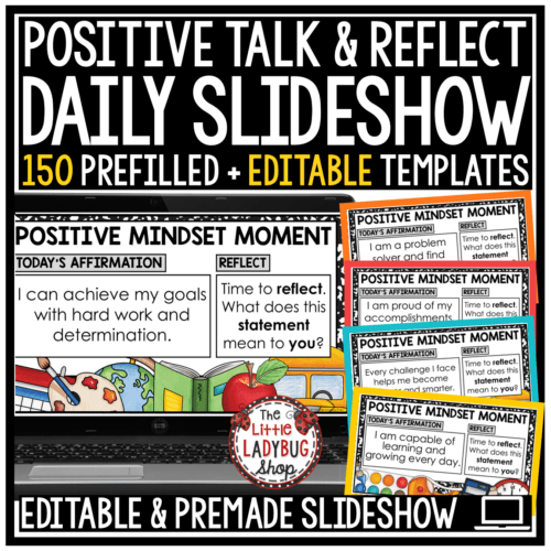 Daily Morning Meeting Slides Positive Affirmations 3rd 4th Grade