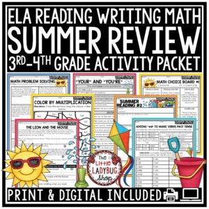 Summer Review Packet 3rd 4th Grade Summer School