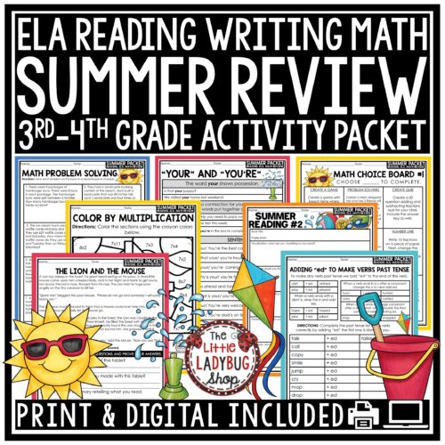 Summer Review Packet 3rd 4th Grade Summer School