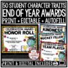 Editable End of the Year Awards Superlative Classroom Certificates