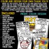 End of Year Appreciation Thank You Cards Coloring Pages