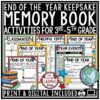 End of Year Memory Book 3rd 4th 5th Grade Last Week of School Writing Activities