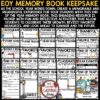End of Year Memory Book 3rd 4th 5th Grade Last Week of School Writing Activities