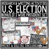 If I Were President Writing Activity Presidential Election Research