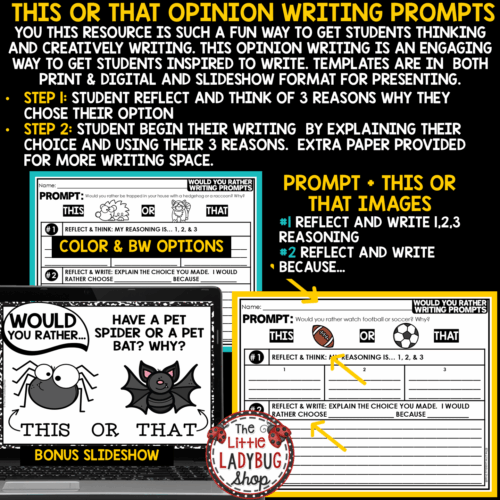 Fall Would You Rather Slides October Fall Opinion Writing Prompts This or That