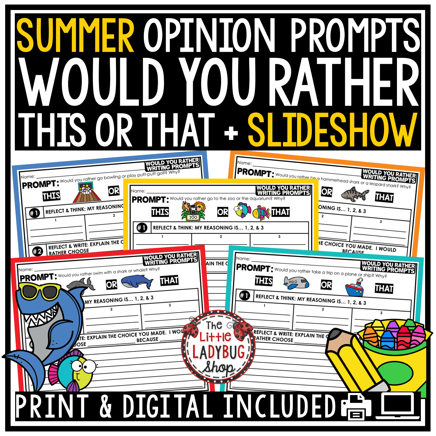 Would You Rather Opinion Summer School Writing Prompt This or That 3rd 4th Grade