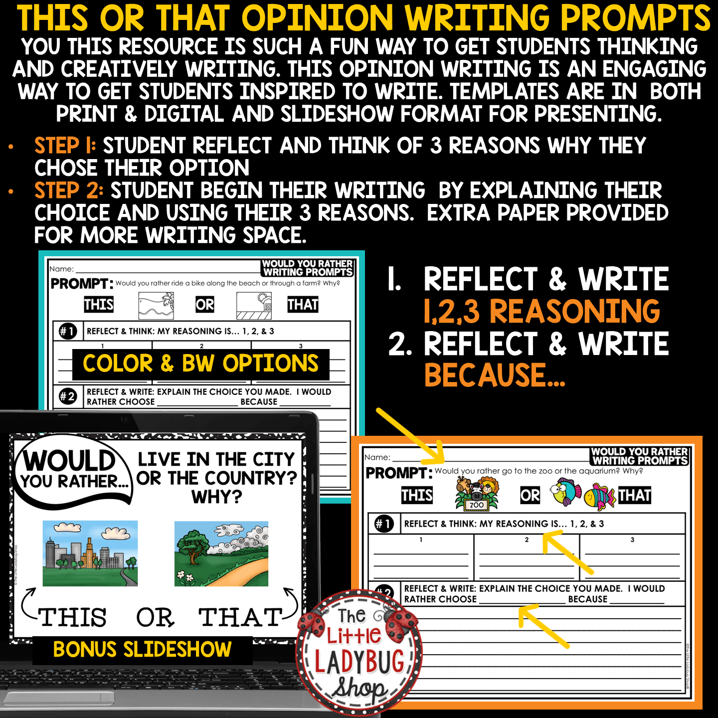 Would You Rather Opinion Summer School Writing Prompt This or That 3rd 4th Grade