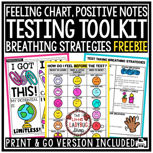 Free Test Prep Toolkit How Do I Feel and Positive Encouragement Calm ...