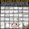 Superhero Back to School Activities 5th Grade