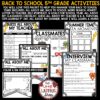 Superhero Back to School Activities 5th Grade
