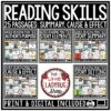 Story Elements Authors Purpose Cause and Effect Reading Passages