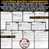 California Reading Comprehension Passages for upper elementary students in 3rd, 4th, 5th grade