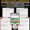 California Reading Comprehension Passages for upper elementary students in 3rd, 4th, 5th grade