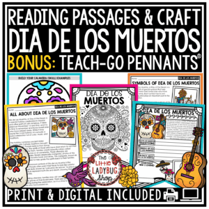 Day of the Dead Dia de Los Muertos Reading Activities Skull Craft
