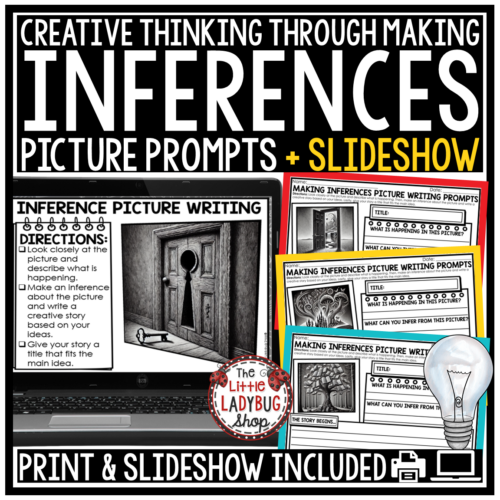 Making Inferences Worksheets Activities Inferencing with Picture Writing Prompts