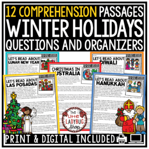 Winter Holidays Christmas Around the World Reading Activities Comprehension