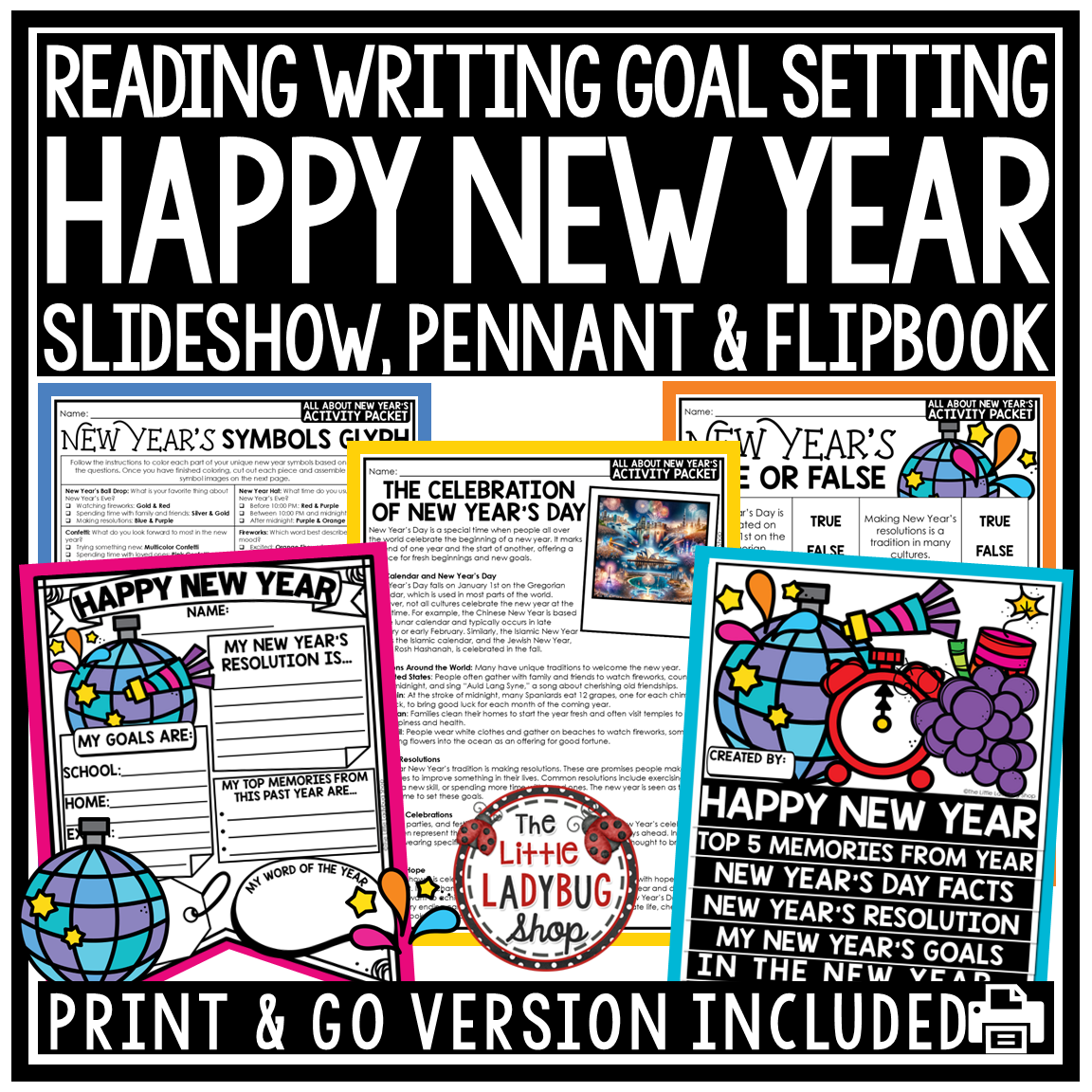 New Year Activities Reflection Resolution Goal Setting