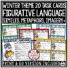 Winter Figurative Language Worksheets Task Cards