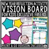 New Year's Reflection Vision Board for Kids Freebie