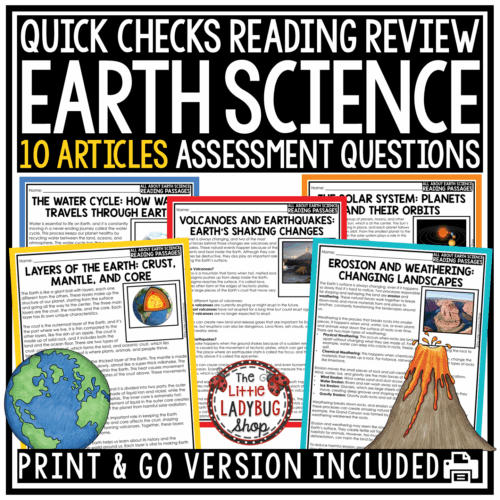 Earth Science Worksheets Layers of The Earth Water Cycle Ecosystems and Habitats