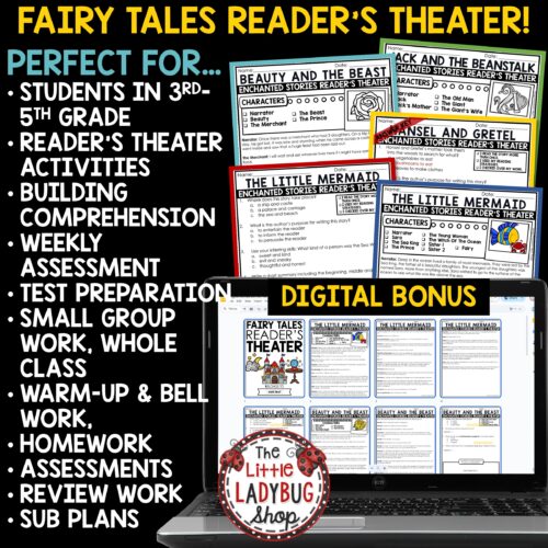 Drama Reader's Theater Scripts Fairy Tales Reading 3rd 4th Grade