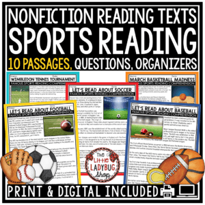 Soccer Basketball Football Sports Reading Comprehension Passages