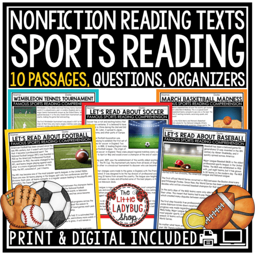 Soccer Basketball Football Sports Reading Comprehension Passages