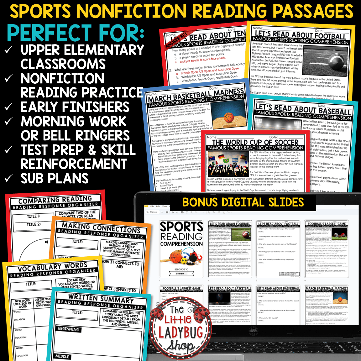 Soccer Basketball Football Sports Reading Comprehension Passages