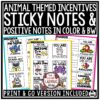 Animal Theme Positive Affirmations Sticky Notes Home