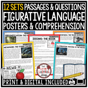 Figurative Language Reading Comprehension Passages 3rd 4th Grade