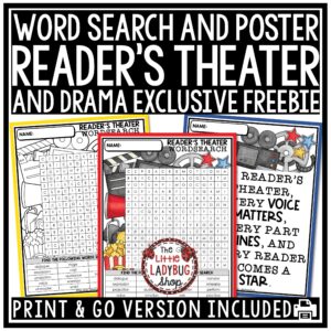 Drama and Reader’s Theater Freebie Poster Word Search