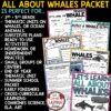 All About Whales Activities Reading Passages Ocean Animals