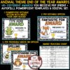 Animal Theme Editable End of the Year Awards Certificates