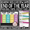 End of Year Summer Reading Review Jeopardy Style Game Show 3rd 4th Grade