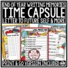 End of Year Time Capsule Project Letter Advice to Future Self