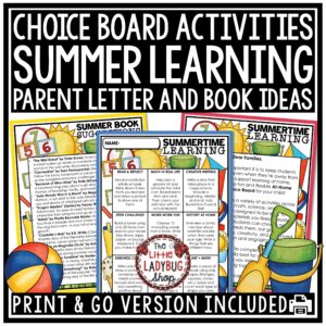 Summer Learning Activities Packet 3rd 4th Grade Summer Reading Letter To Parents