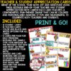 Teacher Student End of Year Thank You Letters Cards Notes