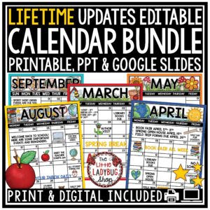 Editable Monthly Calendar Templates Class Communication