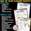 End of Year Summer Parody Song Creative Writing Activity
