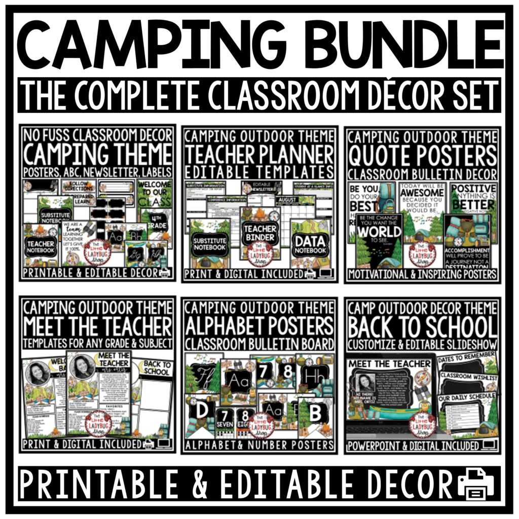 Outdoor Camping Theme Back to school class decor