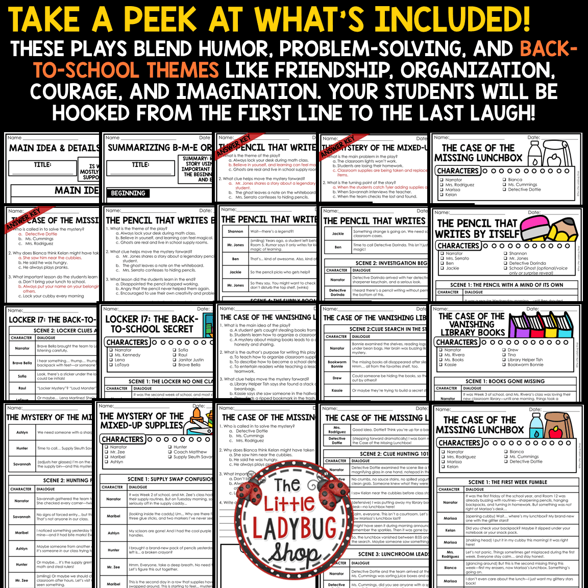 Readers Theater Script Back to School Reading Activities 3rd 4th Grade