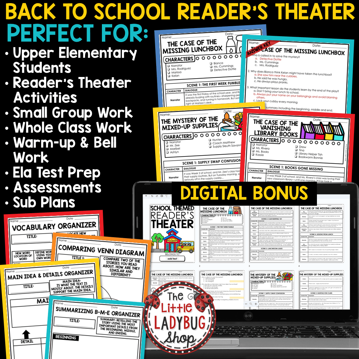 Readers Theater Script Back to School Reading Activities 3rd 4th Grade