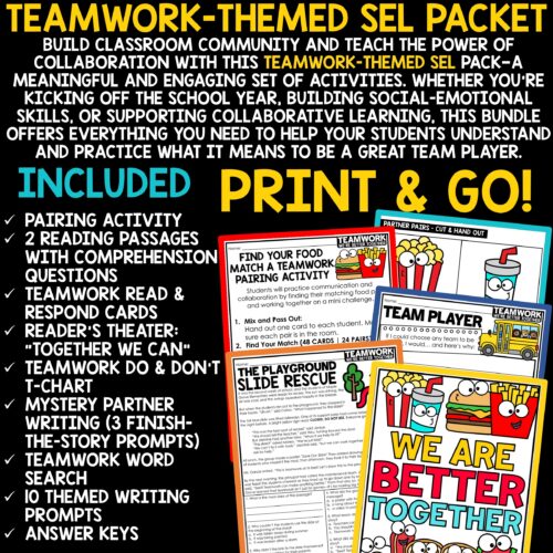 Teamwork Team Building Activities The First Day of School Partner Pairing Cards