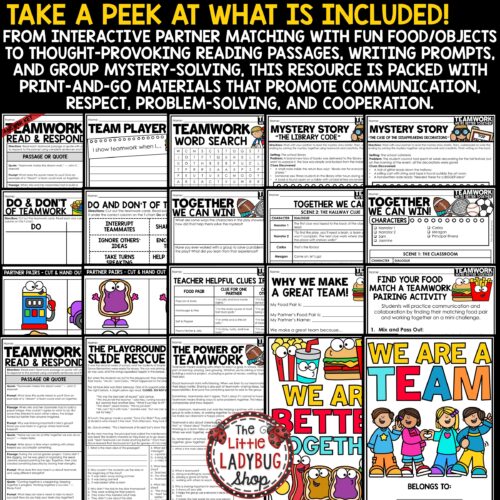 Teamwork Team Building Activities The First Day of School Partner Pairing Cards